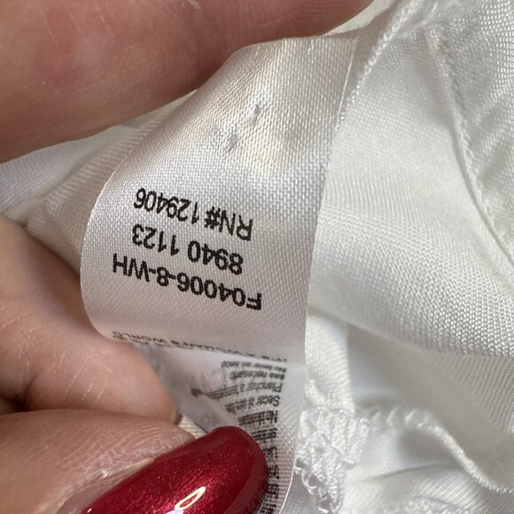 Lascana White Blouse Size 8 Balloon Long Sleeve - Picture 9 of 12